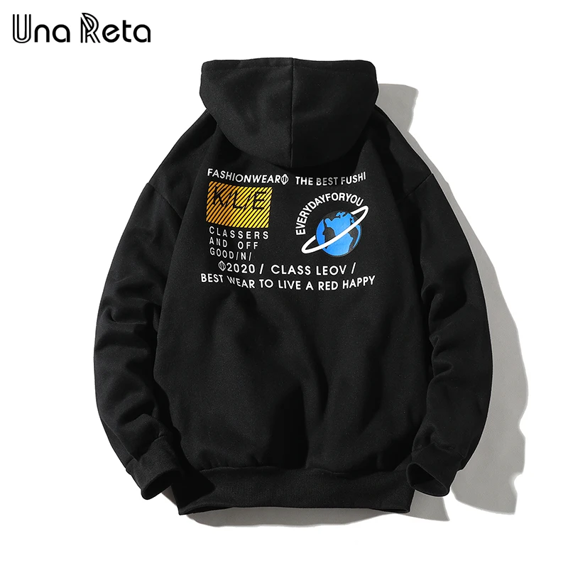 

Una Reta Hip hop Men Hoodies Sweatshirt Autumn Winter New Fashion Warm Fleece Pullover Sweatshirts Mens Print Casual Streetwear
