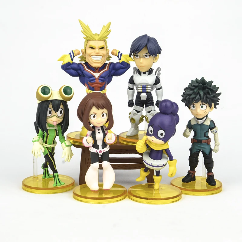 Япония подлинный аниме banpresto My Hero Academy All Might izku URARAKA Tsuyu Tenya Minoru виноградный сок 8 см коробка Фигурки игрушки подарок