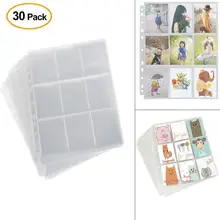 Topsale 30 peças 270 9-bolso jogo/cartão de negociação álbum páginas/folhas de pasta para pokemon yu-gi-oh