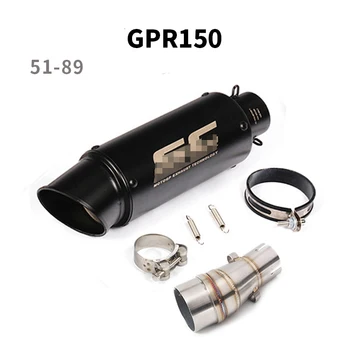 

Motorcycle sports car modified mid section hexagonal exhaust pipe chimney suitable for GPR125 GPR150 slip on
