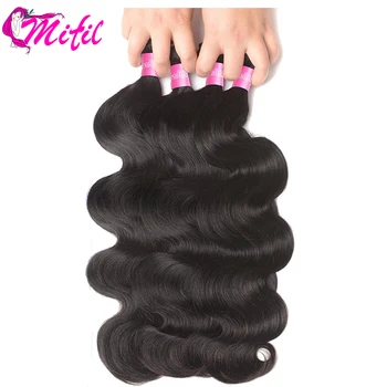 

Mifil Human Hair Bundles Hair Extension Body Wave Bundles Brazilian Hair Unprocessed Hair Remy Hair 3 Bundles Natural Color