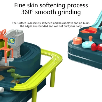 

Boys Girls Simulation Inertia Kids Car Adventure Toy ABS Christmas Gift Dinosaur Track Birthday Mini Race Elevator Pull Back