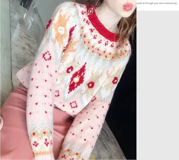 

2019 Fashion Sweater Pullover Autumn Winter Women Lady Jumper Sweater Pullover Tops Coat Christmans Warm Sweater Clothing