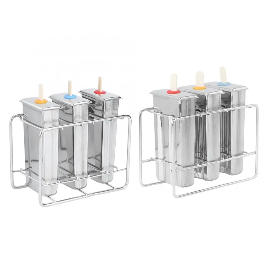 

Ice Cream Tools Household 304 Stainless Steel Ice Cream Mold DIY with Cleaning Brush Kit Kitchen Tool Whiskey Party Bar Tools