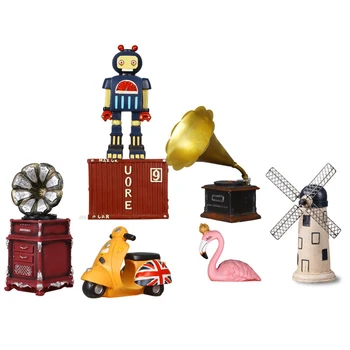 

Vintage Miniature Model Sculpture Figurine Resin Modern Art Figurine Ornament Home Decoration Accessories Desktop Decor