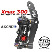 AKCND модификация мотоцикла CNC алюминиевый сплав 100 мм тормозной кронштейн суппорта для Yamaha Xmax 300 267 мм тормозной диск