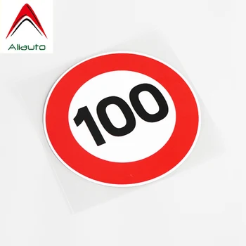 

Aliauto Warning Car Sticker Speed Limit 100kph Sign Fashion PVC Decal Cover Scratches for Bmw Smart Ford Focus Passat,14cm*14cm
