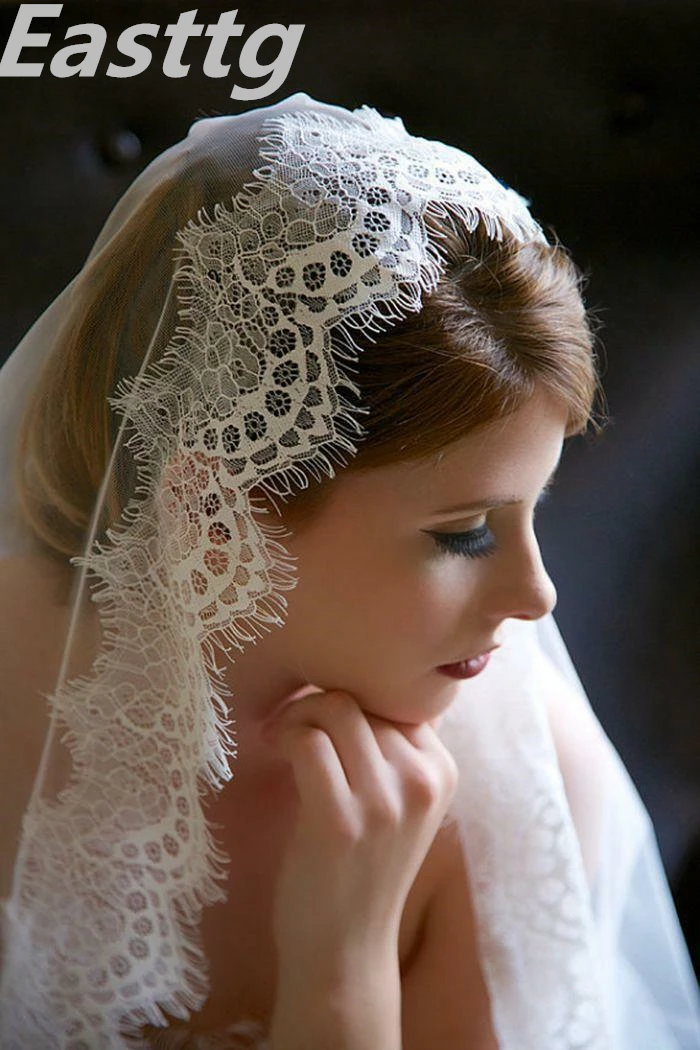 White Ivory New Blusher Veil Arrival Cathedral Wedding Veils Long
