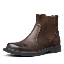 

Autumn Winter High Quality Combat Boots Mens Chelsea Boots Mens Boots and Luxury Shoes Genuine Leather Cowhide Ankle Boots