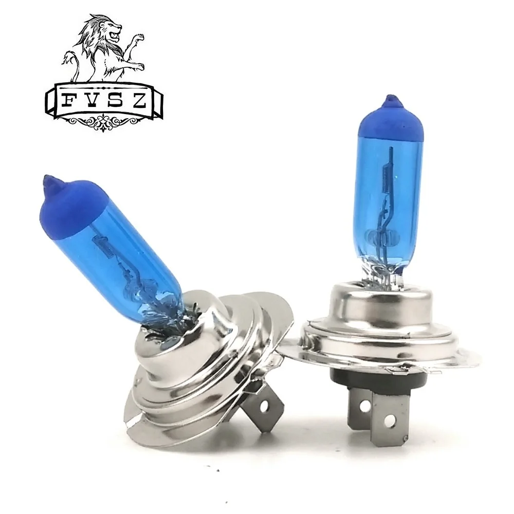 2Pcs H7 12V 55W 5600K Cars Halogen Headlamp Bulbs Fog Lamps High Quality Super Quartz Glass Before Lights White | Автомобили и