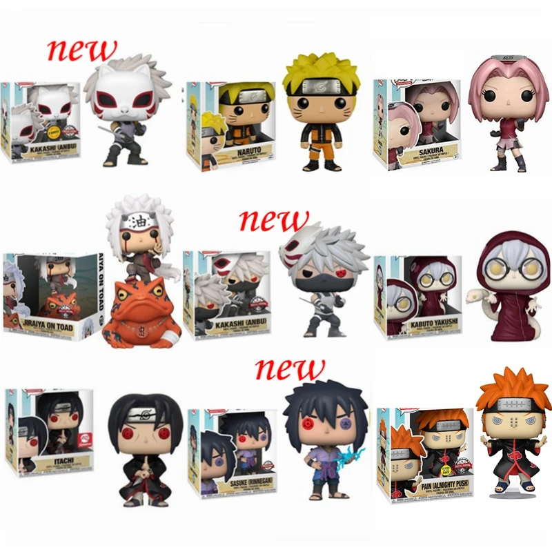 Новинка экшн-фигурка Funko NARUTO SASUKE1023 # KAKASHI ANBU994 UZUMAKI 726 JIRAIYA ON TOAD 73 игрушки для детей