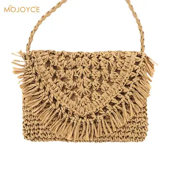 

Women Straw Crossbody Ladies Beach Shoulder Bags Straw Woven Ladies Weaving Tassels Beach Holiday Messenger Handbag