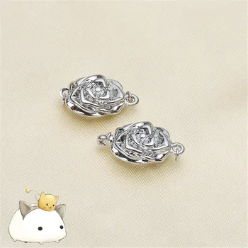 

High Quality Copper Clasps Accessories For DIY Jewelry Bracelet Making Clasps & Hooks For Pearls Necklace Jewelry Making P-016