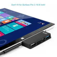 Usb-хаб для microsoft Surface Pro 3/4 USB 3,0 транспорт USB 2,0 для мыши или клавиатуры со слотом для карт SD(HC) и кардридером TF