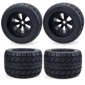 

4Pcs 165mm Wheel Rim and Tires for 1/8 Truck Traxxas HSP HPI E-MAXX E-Revo ZD Racing RC Car Accessories