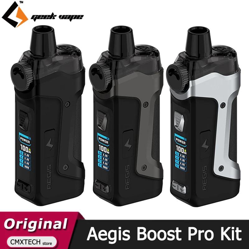 Geekvape Aegis-cigarrillo electrónico Boost Pro pod, Original, 100W, 6ML, cartucho P, bobina, vaporizador de batería 18650