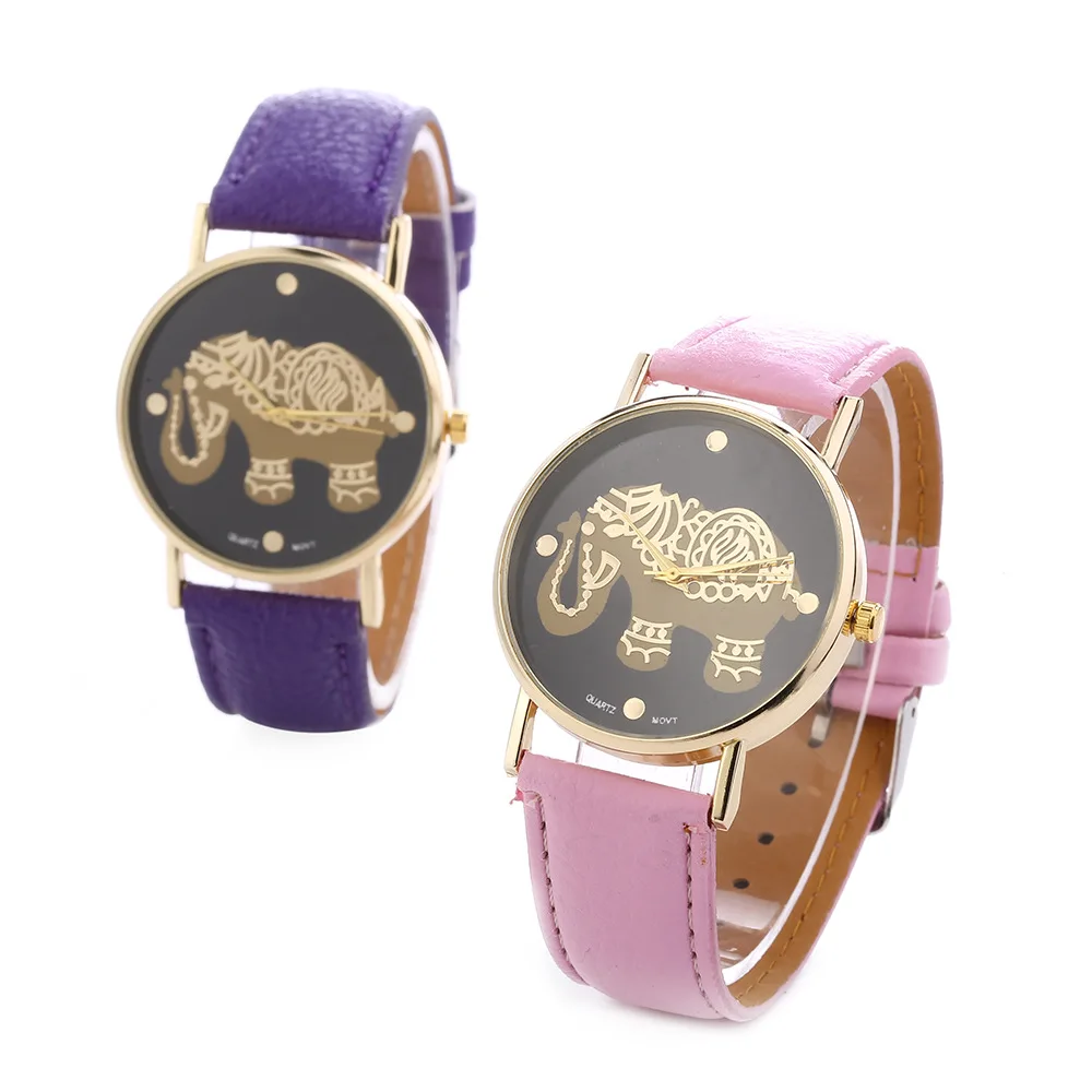 

Elephant Watch Wish Hot Sales-Bracelet Watch Korean-style Hot Selling Leather Belt Ladies' Watch ladaza