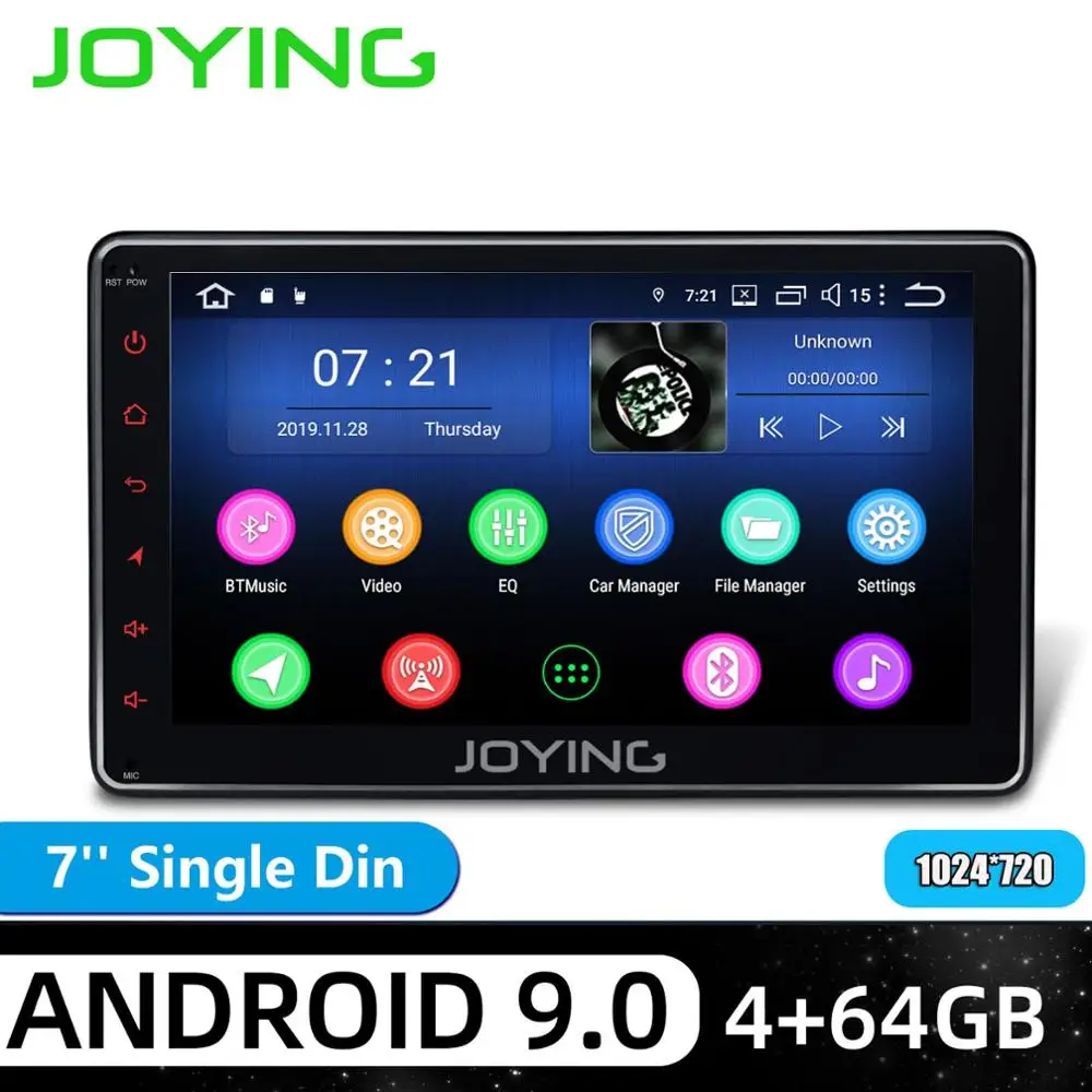 7 INCH 1DIN 4 64GB Радуясь Универсальный Android 9,0 Автомагнитола стерео Восьмиядерный gps навигация головное устройство мультимедиа без DVD wifi SWC BT плеер видео выход - Цвет: 7 INCH 1DIN 4 64GB