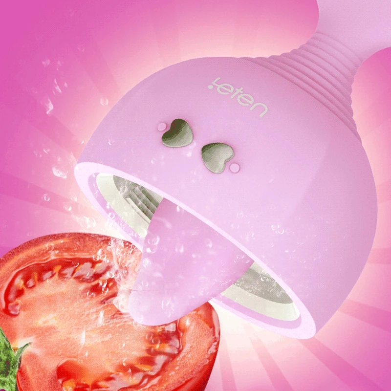 Leten Sucking Vibrator Female Tongue Lick Nipple Clit Pussy Oral Blowjob Clitoris Stimulator Sucker Vibrating Sex Toy for Couple 2