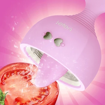 Leten Sucking Vibrator Female Tongue Lick Nipple Clit Pussy Oral Blowjob Clitoris Stimulator Sucker Vibrating Sex Toy for Couple