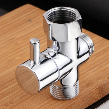 

1Pc 3 Way Water Diverter 3-Valve Water Separator for Shower Head For Toilet Bidet Shower Economical(Silver)