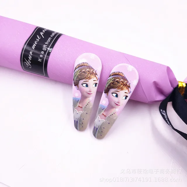 Disney Mickey Minnie Frozen Hairpin Cute Girls Headdress Children Hairpin Cartoon Girl Side Clip Hair Accessories Birthday Gifts 25