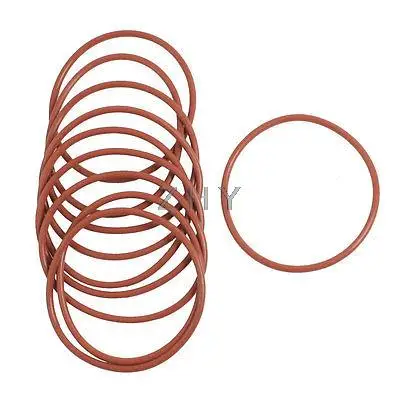 

10 Pcs Flexible Rubber O Ring Seal Washer Replacement Red 58mm x 2.5mm