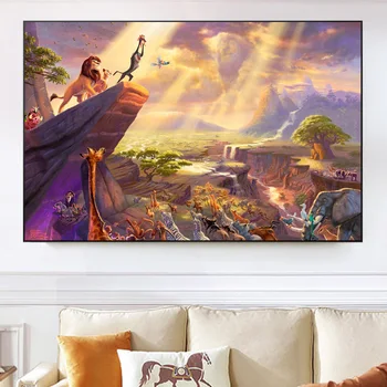 

The Lion King And Peter Pan Classic Cartoon Poster And Prints Canvas Wall Art Painting Kid Room Movie Picture Decoration Cuadros