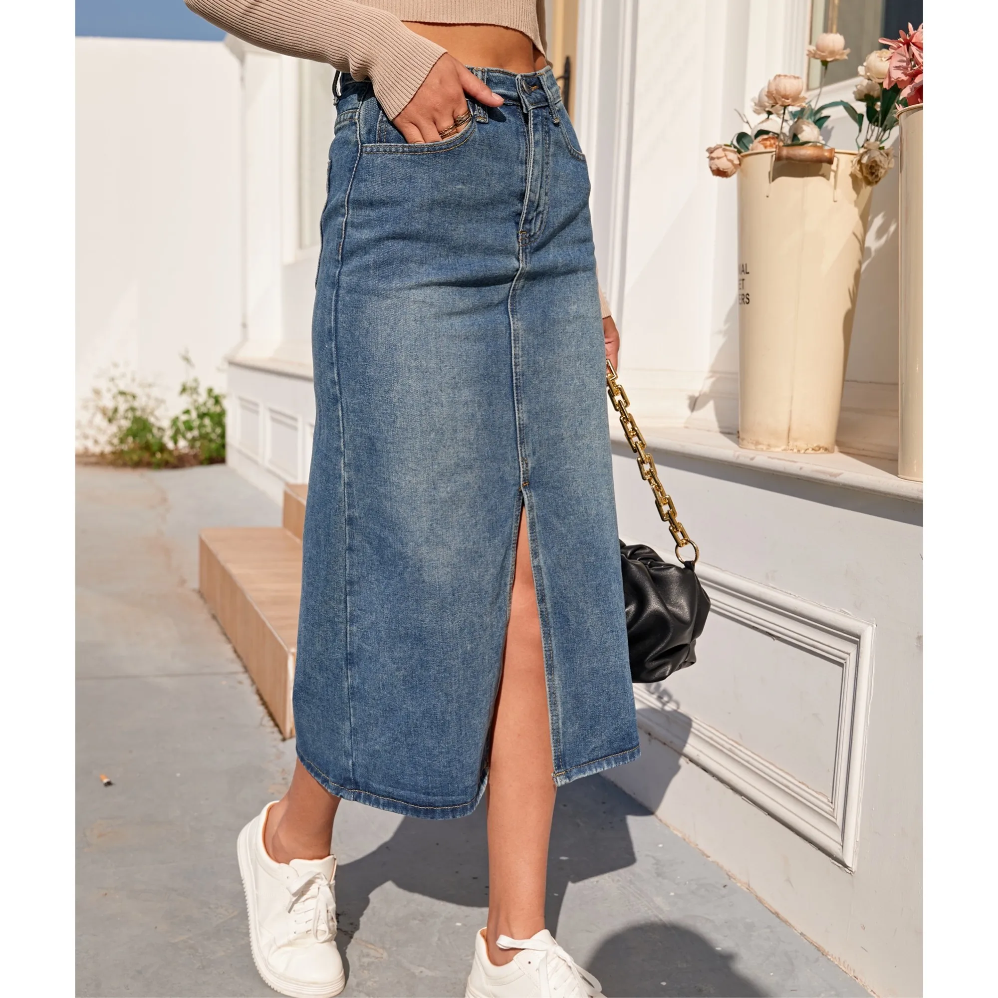 【BAON】Deljuki banding flare non-fade denim long skirt 416VeCtExML._AC_.jpg