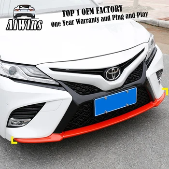 

Car styling For Toyota Camry 2018-2019 ABS Car Front Bumper Corner Protection Strips Trim Bezel Edition 2Pcs/set
