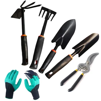 

6pcs/Set Mini Gardening Tools Set Durable Steel Hand Weeding Fork Transplanting Digging Tool Potted Garden Planting Hand Tool 30