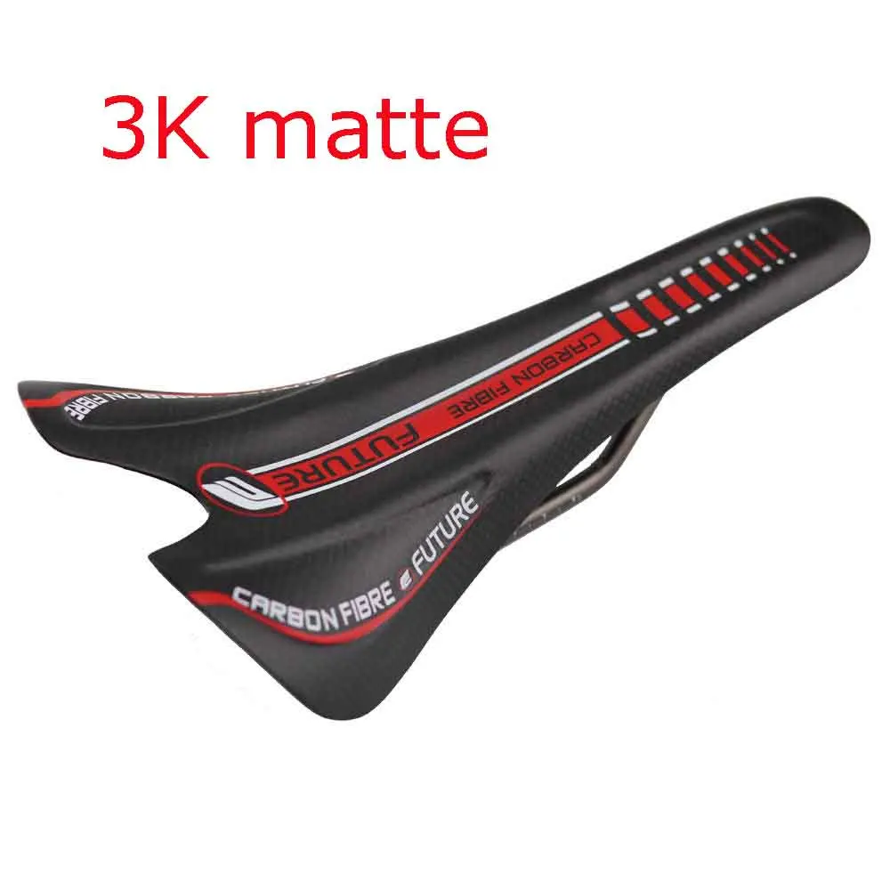 3K matte Новое будущее полное углеродное волокно Велосипедное Сиденье удобный стояк карбоновое седло титановый сплав дорожное велосипедное седло горный велосипед sa - Цвет: 3K matte