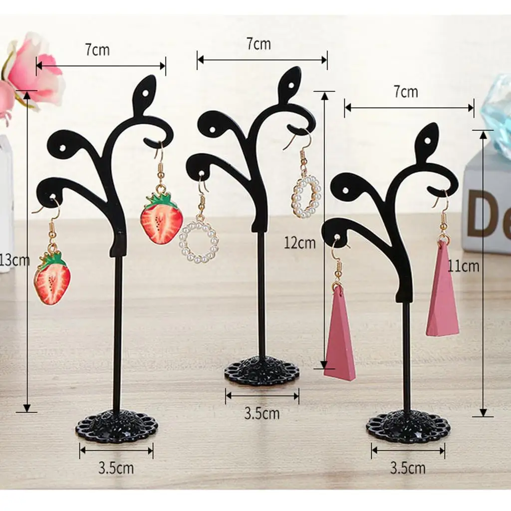 3X JEWELRY EARRING DISPLAY T-BAR STAND DISPLAY SHOWCASE DISPLAY EARRING STANDS
