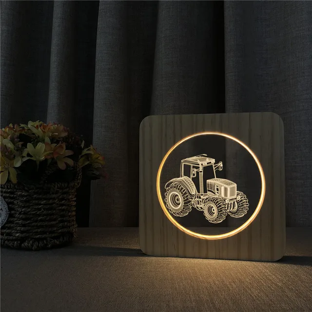 Tractor 3D LED Lamp Lighting Table Lamp 