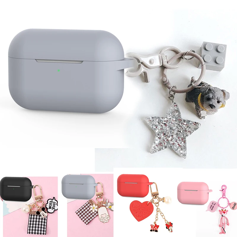 Чехол для AirPods Pro, чехол для Air Pods Pro 3, роскошный мультяшный брелок, силиконовые аксессуары, чехол для ключей, чехол для наушников