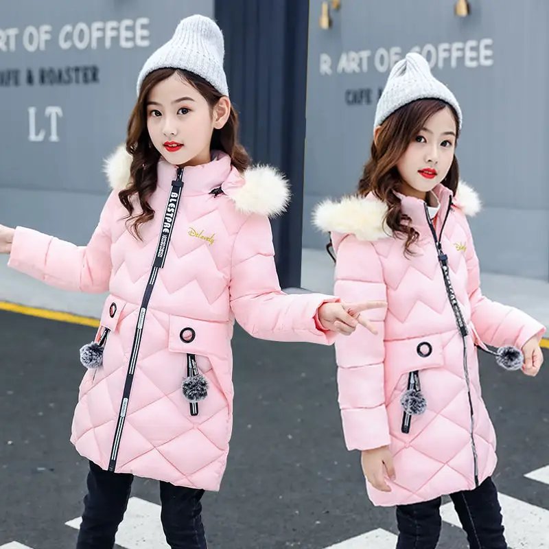 Girls Down Jackets Boys Outdoor Warm Clothing Boy Thick Coats Windproof Children's Winter Jackets Kids Cartoon Winter Outerwear