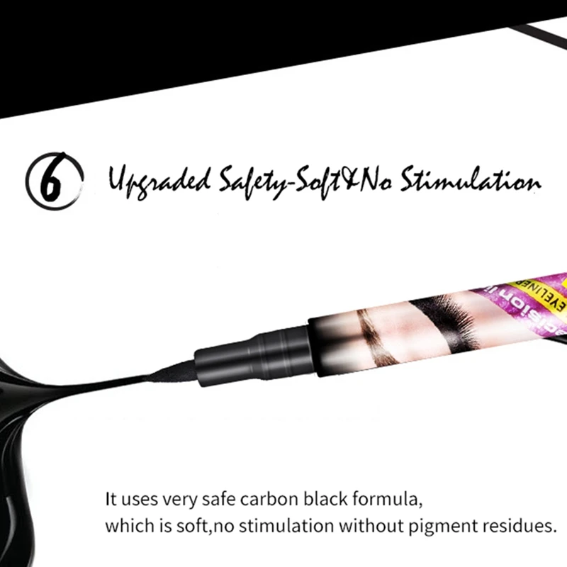 Быстросохнущая черная жидкая Водостойкая Подводка для глаз Liquid Make Up Eye Liner