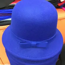 Рыбацкая шляпа, корейский стиль, весна-осень, классический стиль, бант, шерсть, много цветов, женская элегантная шляпа-ведро, модная, студенческий стиль