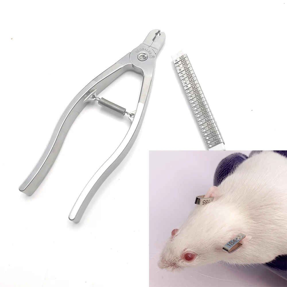 1PCSRatMiceHamsterMouseEarTagPlier304StainlessSteelLabTools