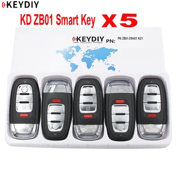 

5PCSXKEYDIY Universal Smart Key ZB01 for KD-X2 KD900 Mini KD Car Key Remote Replacement Fit More than 2000 Models