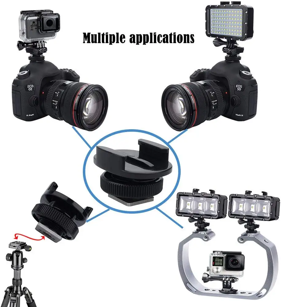 Mount Light Adapter Cold Shoe Mount Adapter For Slr Camera Gopro Camera