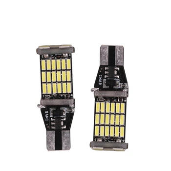 

2pc LED Car Reserve Lights T15 W16W 45 SMD 4014 decoding Super Bright canbus Bulb Brake Lamp Xenon White 12V Backup Parking Lamp