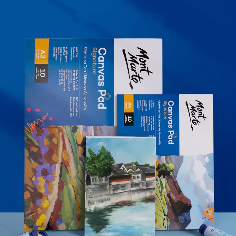 페인팅용 전문 빈 캔버스, 아크릴 유화 캔버스 패드, 아티스트용 방수 미술 용품, A3, A4, A5, 10 매