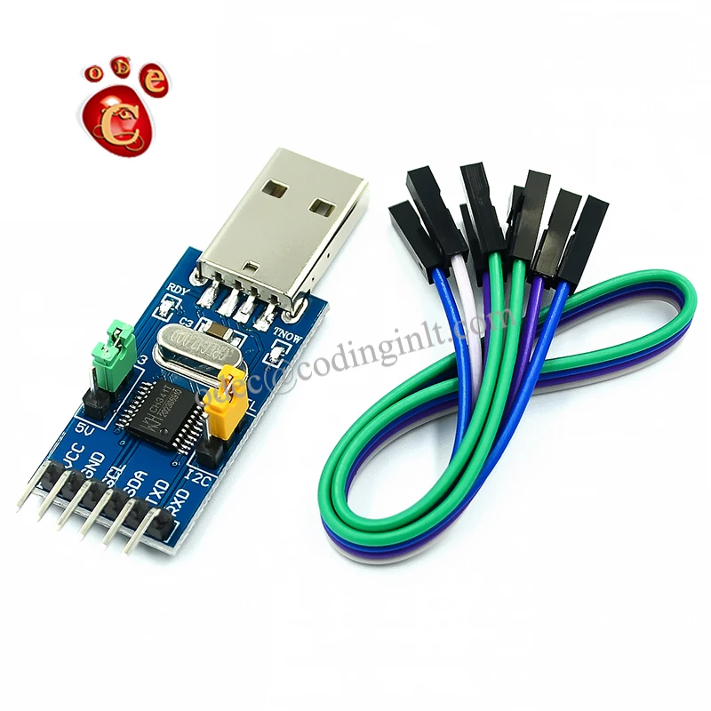 CH341T module USB to I2C IIC UART USB to TTL single-chip serial port downloader 