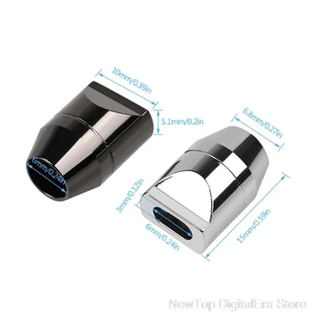 

Headphone Splitter 6.8mm To 3.4mm Aluminum Alloy Y Splitter Slider DIY Audio Connector 8 Strands Headset Cable Adapter S26 20
