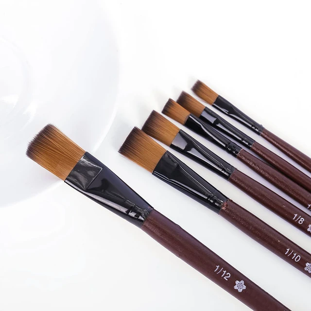 Paint Brushes Oil Painting Art  Art Supplies Oil Paint Brushes - 6pcs/set  High-grade - Aliexpress