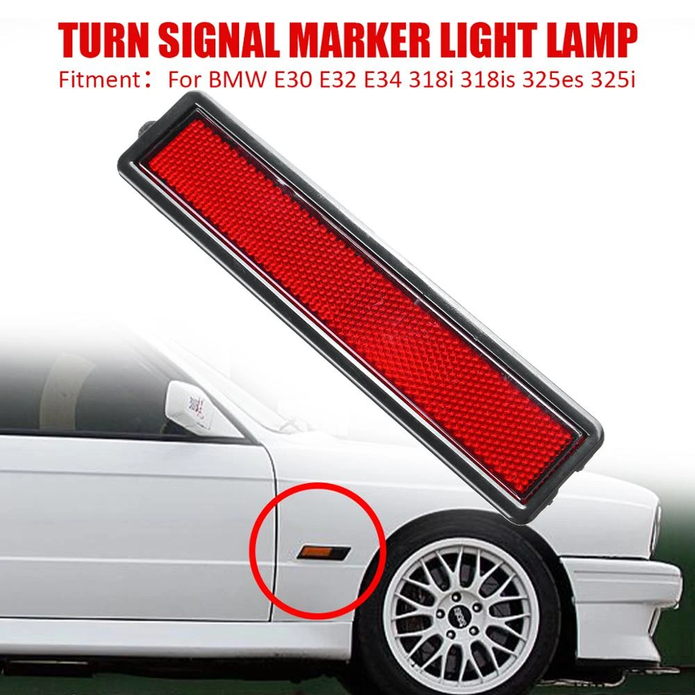 Car Replacement Rear Bumper Side Marker Light Lamp For BMW E30 E32 E34 3 Series 