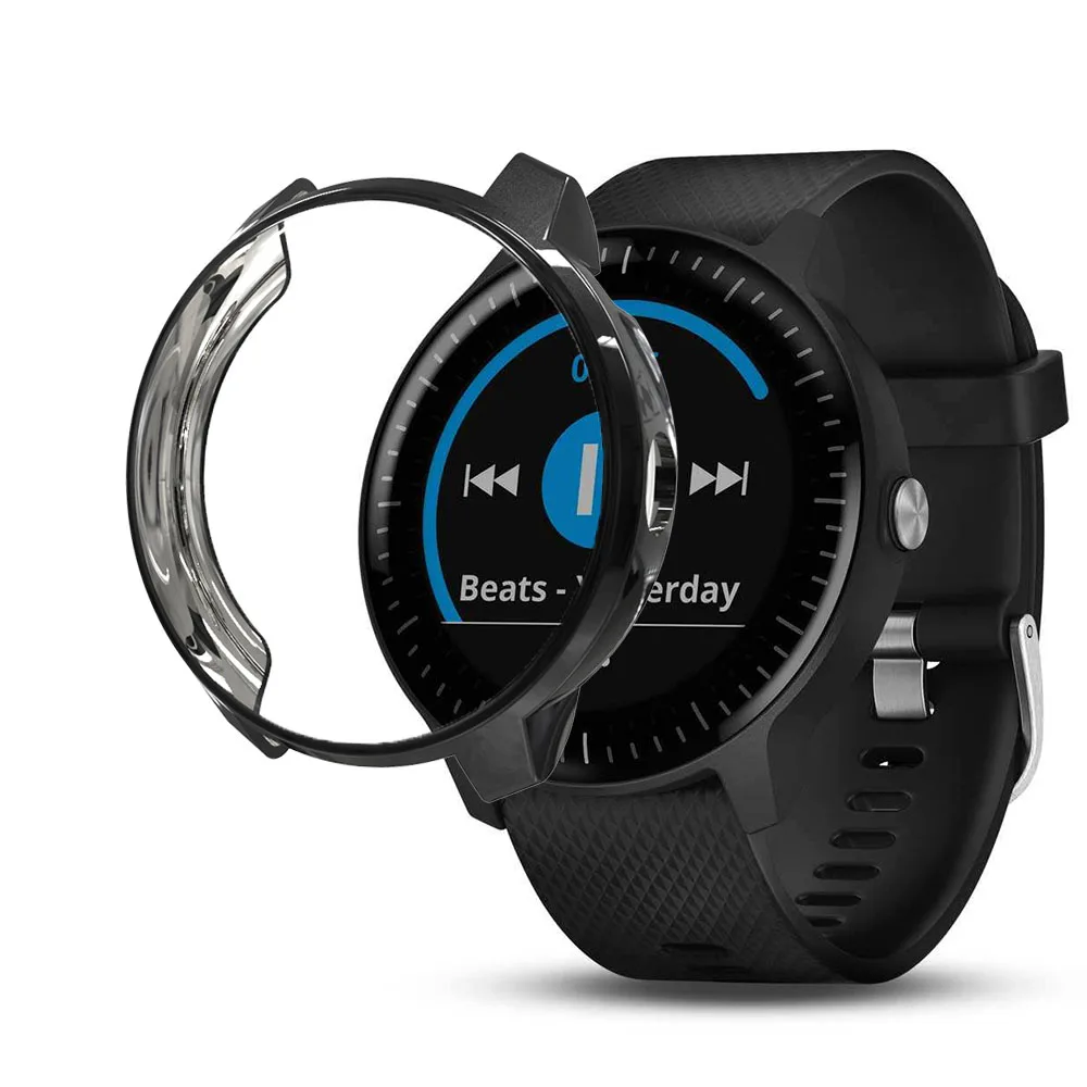

Smart Watch Case Cover for Garmin Vivoactive 3 Music Smart Watch Screen Protector Case Soft TPU Clear Cover Band Accessories