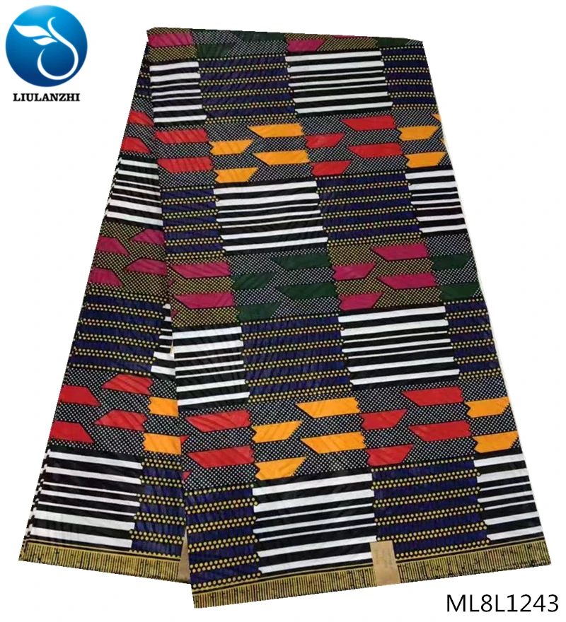 LIULANZHI африканские восковые ткани новейший стиль настоящий воск Анкара хлопчатобумажные ткани для платья 6 ярдов ML8L1236-ML8L1259