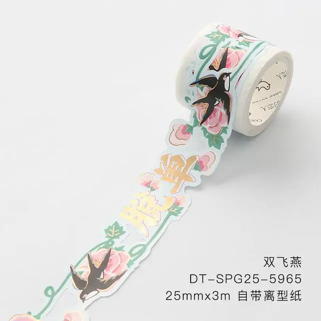 Mantian Peach Blossom серия Bullet Journal васи лента декоративная клейкая лента DIY Скрапбукинг наклейка этикетка канцелярские принадлежности - Цвет: Цвет: желтый